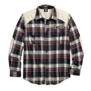 Harley-Davidson Black and White Checkered Shirt